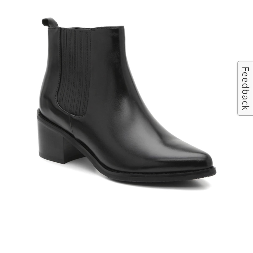 Blondo Elvina Black Leather Cheslea Ankle Boots size 7.5